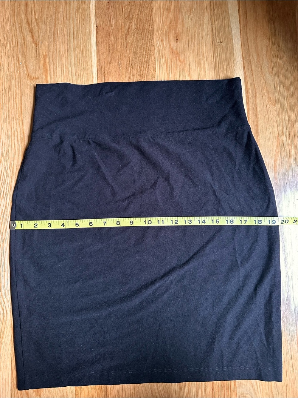 Eileen Fisher Petite Black Pull-On Straight Skirt Size PM
